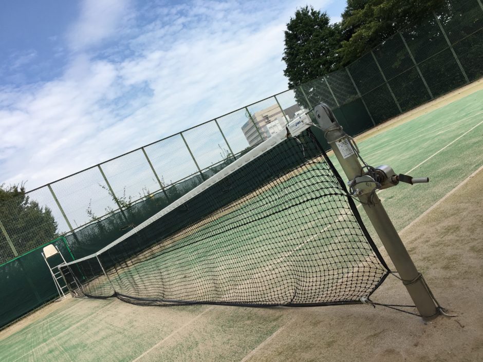 tennis court and sky